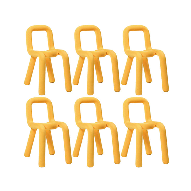 Home Fabric Side Chair Designer Style Open Back Armless Chair Set