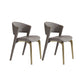 Faux Leather Dining Chair Nordic Style Open Back Armless Chair