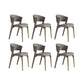 Faux Leather Dining Chair Nordic Style Open Back Armless Chair