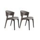 Faux Leather Dining Chair Nordic Style Open Back Armless Chair