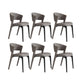 Faux Leather Dining Chair Nordic Style Open Back Armless Chair