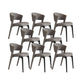 Faux Leather Dining Chair Nordic Style Open Back Armless Chair