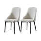Contemporary Kitchen Dining Side Chair Leather Chair in Black Legs