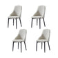 Contemporary Kitchen Dining Side Chair Leather Chair in Black Legs