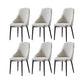 Contemporary Kitchen Dining Side Chair Leather Chair in Black Legs