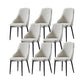 Contemporary Kitchen Dining Side Chair Leather Chair in Black Legs