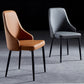 Contemporary Kitchen Dining Side Chair Leather Chair in Black Legs
