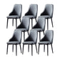 Contemporary Kitchen Dining Side Chair Leather Chair in Black Legs