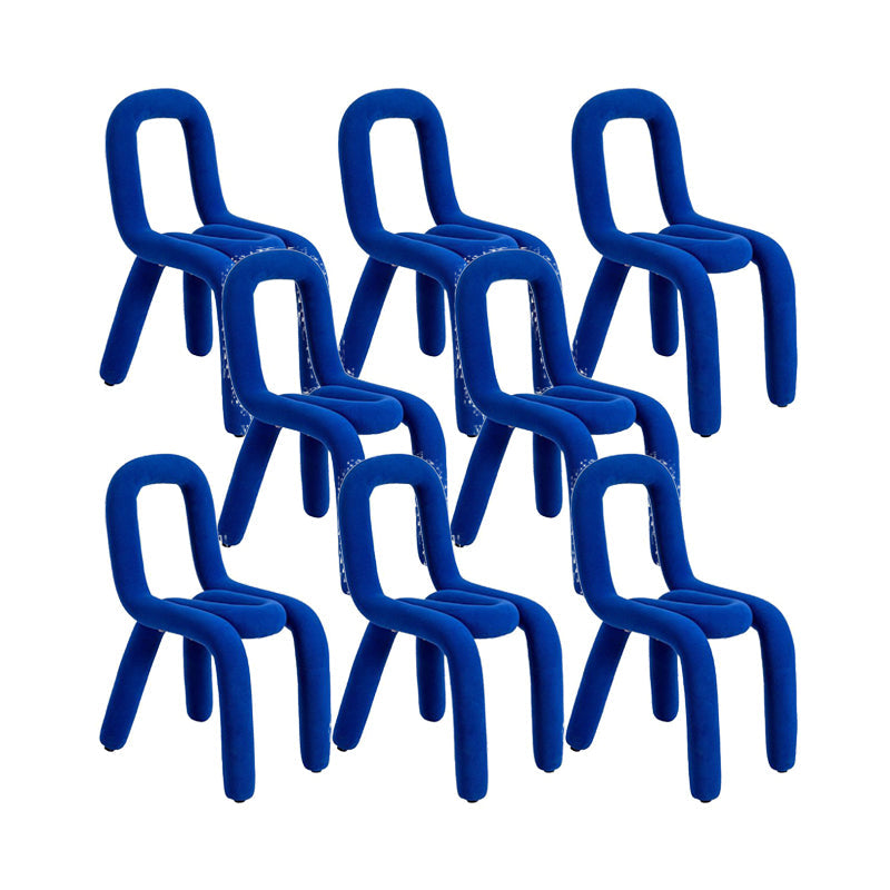 Home Stoffen eetkamerstoelen Designerstijl armloze stoel met open rug