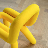 Chaises de salle à manger en tissu à la maison Style de concepteur Open Back Armless