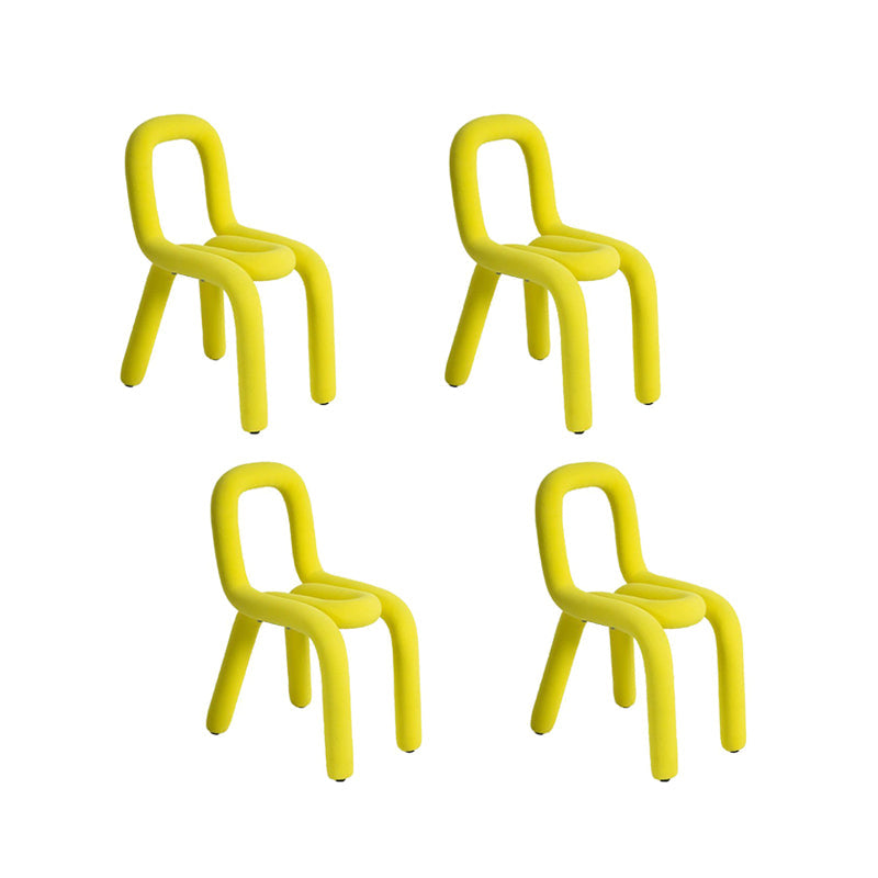 Home Stoffen eetkamerstoelen Designerstijl armloze stoel met open rug