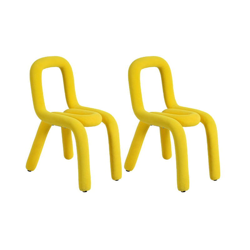 Home Stoffen eetkamerstoelen Designerstijl armloze stoel met open rug