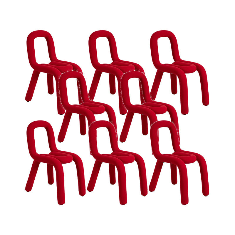 Home Stoffen eetkamerstoelen Designerstijl armloze stoel met open rug