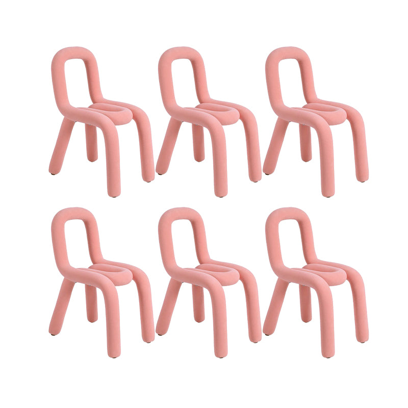 Home Stoffen eetkamerstoelen Designerstijl armloze stoel met open rug