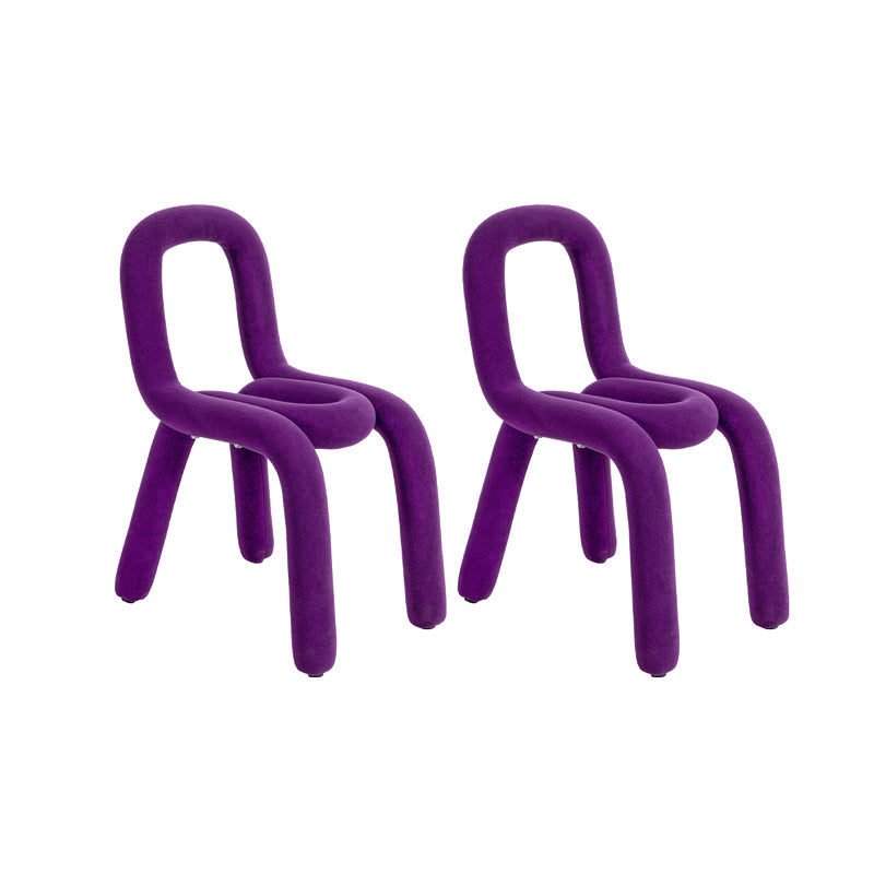 Home Stoffen eetkamerstoelen Designerstijl armloze stoel met open rug