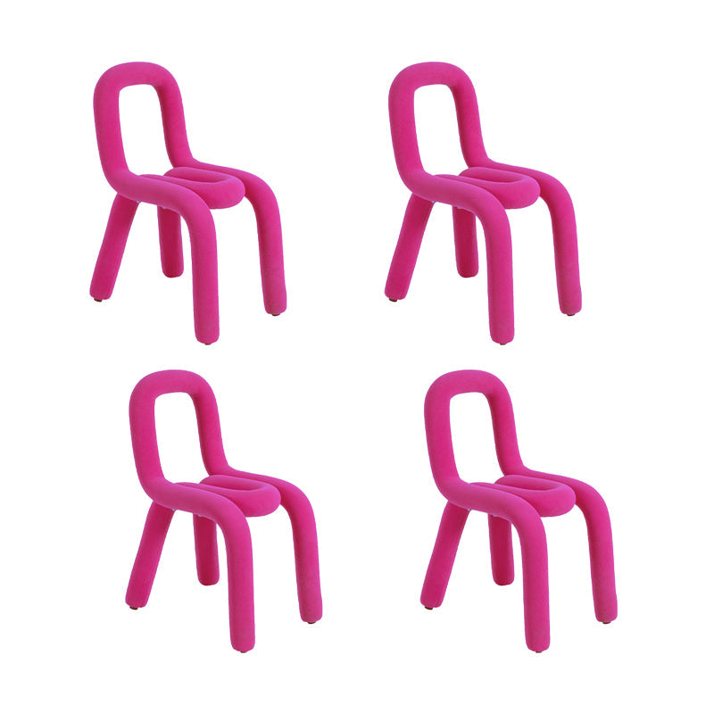 Home Stoffen eetkamerstoelen Designerstijl armloze stoel met open rug