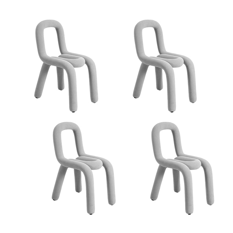 Home Stoffen eetkamerstoelen Designerstijl armloze stoel met open rug