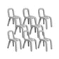 Home Stoffen eetkamerstoelen Designerstijl armloze stoel met open rug