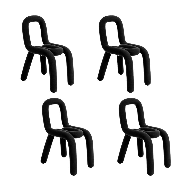 Home Stoffen eetkamerstoelen Designerstijl armloze stoel met open rug