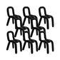 Home Stoffen eetkamerstoelen Designerstijl armloze stoel met open rug