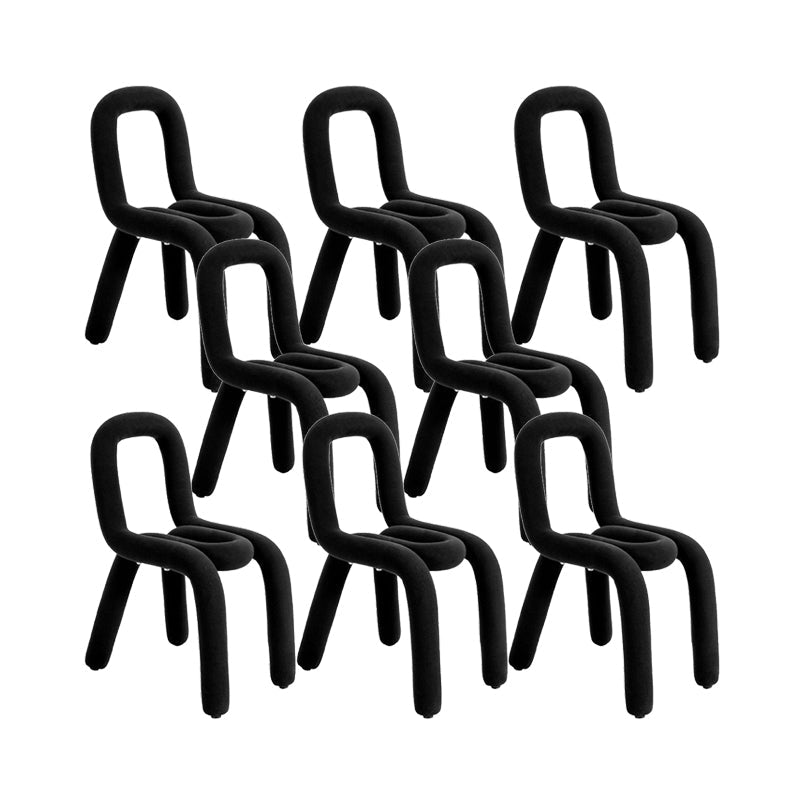 Home Stoffen eetkamerstoelen Designerstijl armloze stoel met open rug