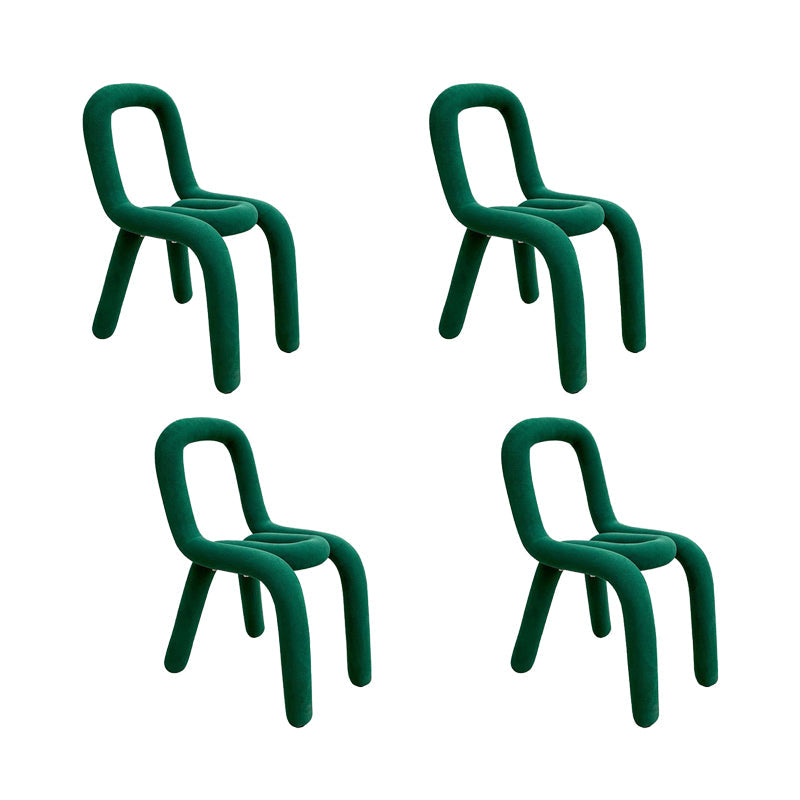 Home Stoffen eetkamerstoelen Designerstijl armloze stoel met open rug