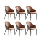 Contemporary Upholstered Arm Chair Home Faux Leather Dining Chair