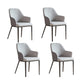 Contemporary Upholstered Arm Chair Home Faux Leather Dining Chair