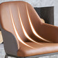 Contemporary Upholstered Arm Chair Home Faux Leather Dining Chair