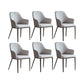 Contemporary Upholstered Arm Chair Home Faux Leather Dining Chair