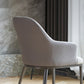 Contemporary Upholstered Arm Chair Home Faux Leather Dining Chair