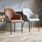 Contemporary Upholstered Arm Chair Home Faux Leather Dining Chair