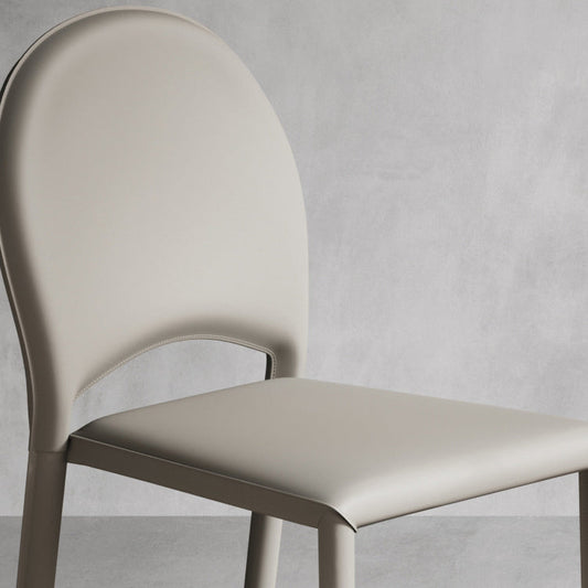 Sedia da pranzo in pelle in finto interno sedie da pranzo senza braccio