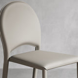 Sedia da pranzo in pelle in finto interno sedie da pranzo senza braccio