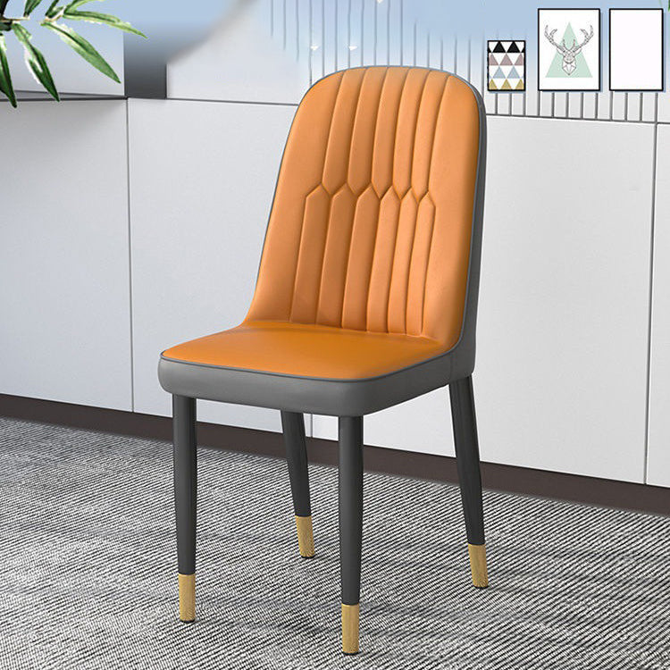 Set di sedie da pranzo in pelle in pelle di PU Set di set di sedie a bracciale