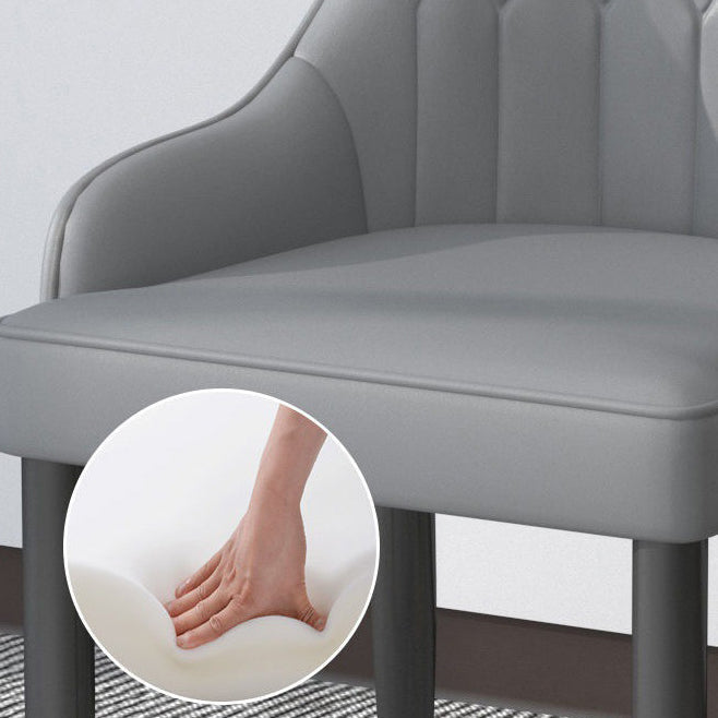 Set di sedie da pranzo in pelle in pelle di PU Set di set di sedie a bracciale