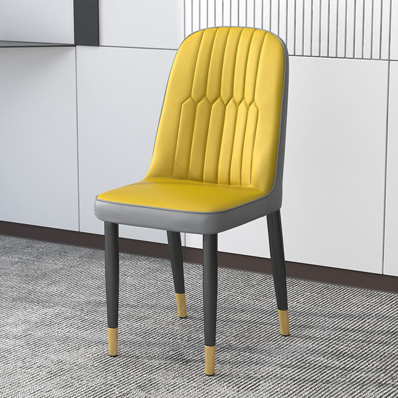 Set di sedie da pranzo in pelle in pelle di PU Set di set di sedie a bracciale