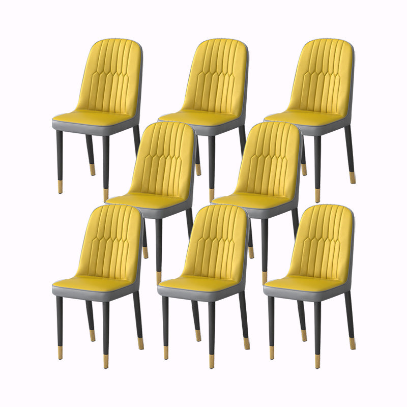 Set di sedie da pranzo in pelle in pelle di PU Set di set di sedie a bracciale