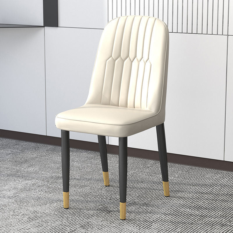 Set di sedie da pranzo in pelle in pelle di PU Set di set di sedie a bracciale