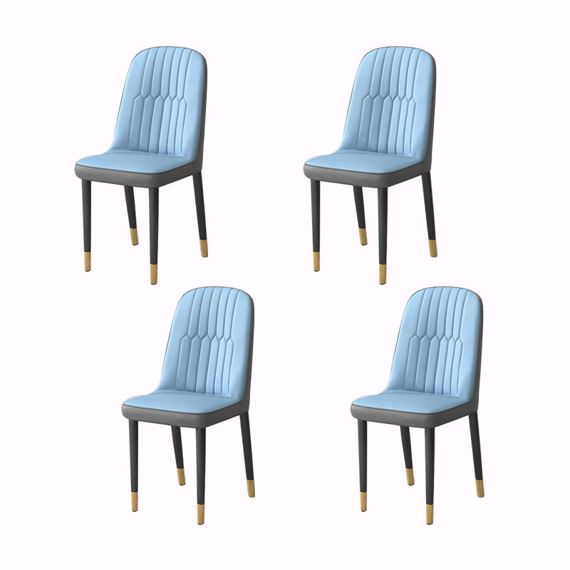 Set di sedie da pranzo in pelle in pelle di PU Set di set di sedie a bracciale