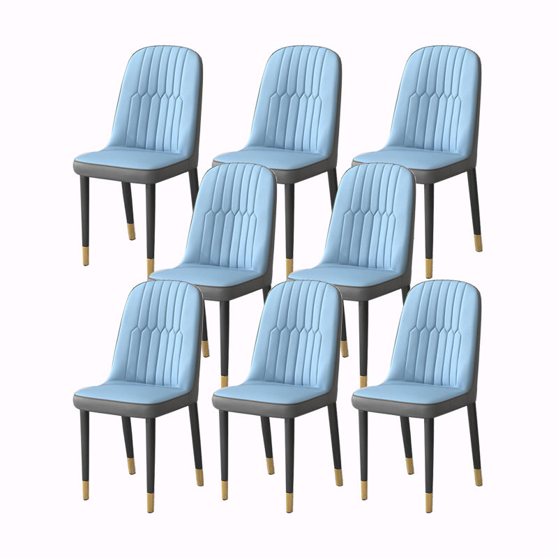 Set di sedie da pranzo in pelle in pelle di PU Set di set di sedie a bracciale