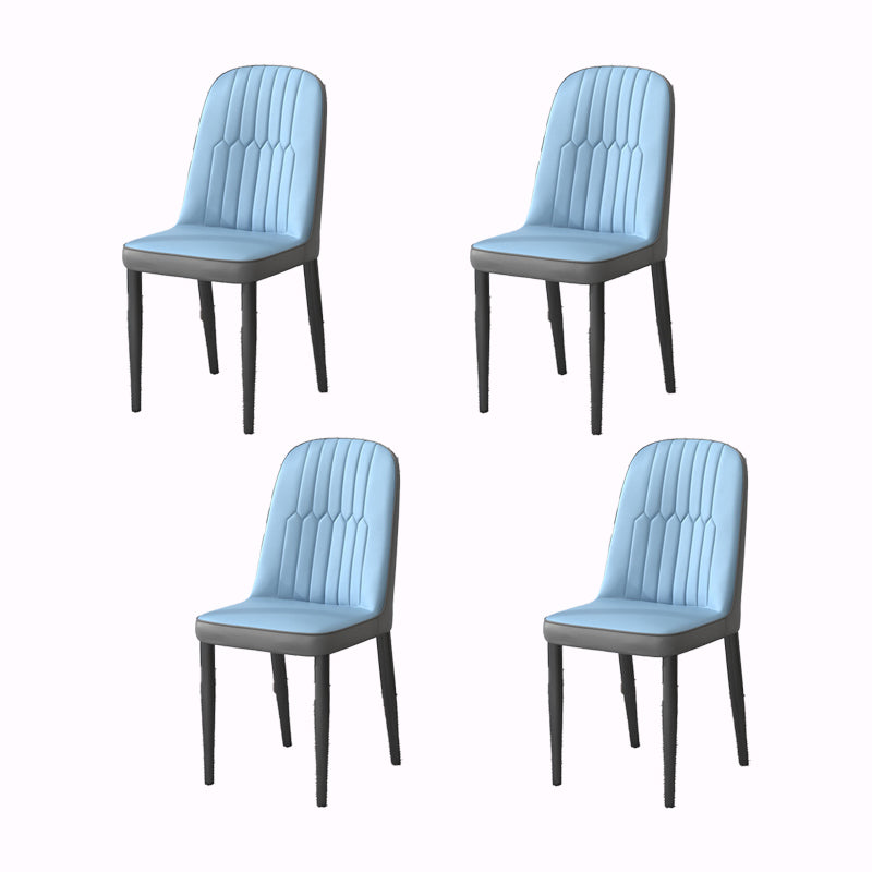 Set di sedie da pranzo in pelle in pelle di PU Set di set di sedie a bracciale