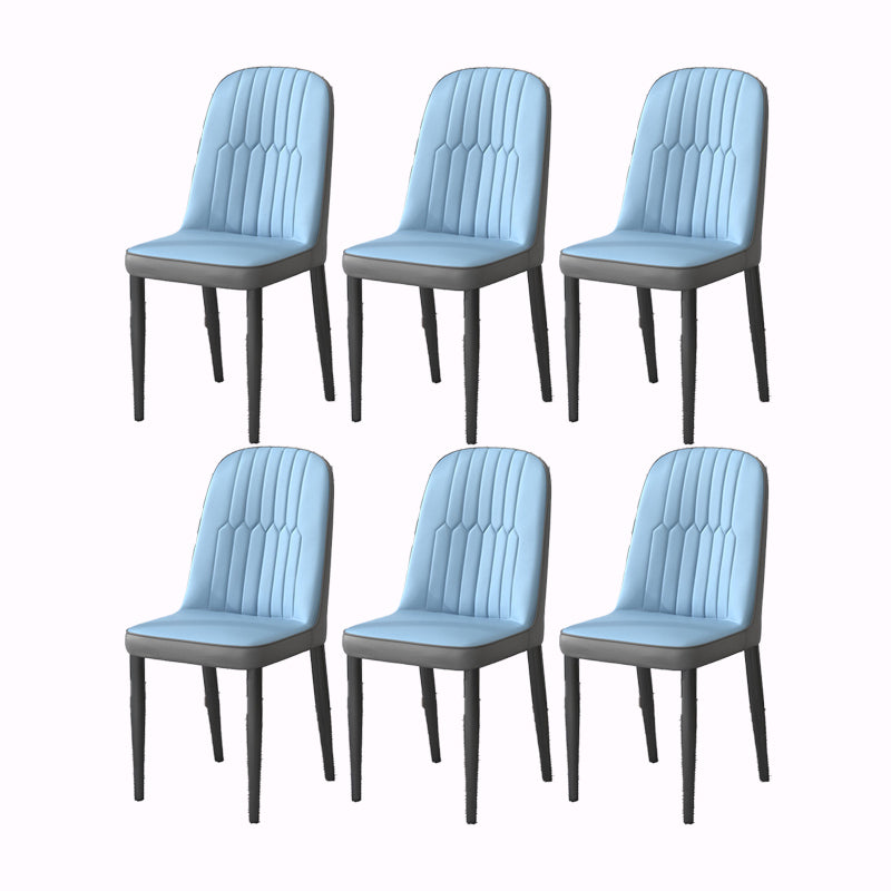 Set di sedie da pranzo in pelle in pelle di PU Set di set di sedie a bracciale