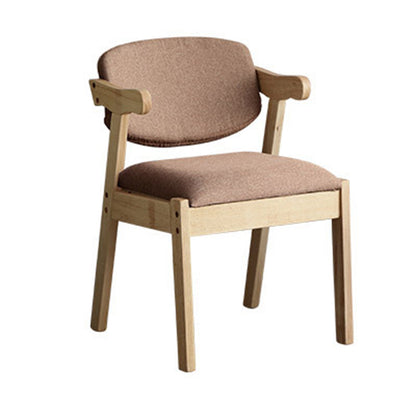 Silla de comedor de madera sólida silla de brazo trasero de estilo moderno para comedor
