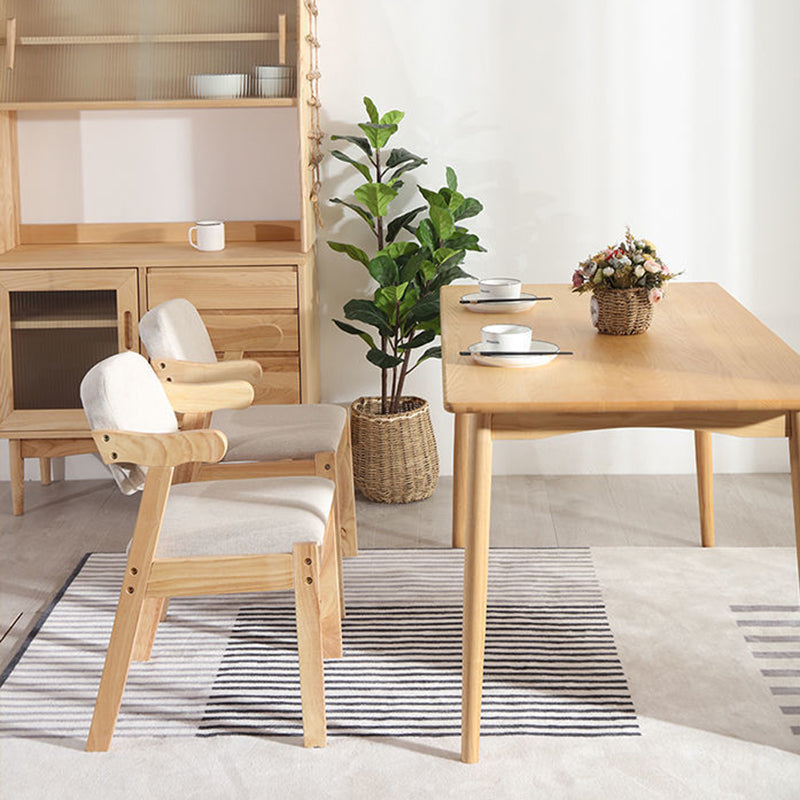 Silla de comedor de madera sólida silla de brazo trasero de estilo moderno para comedor
