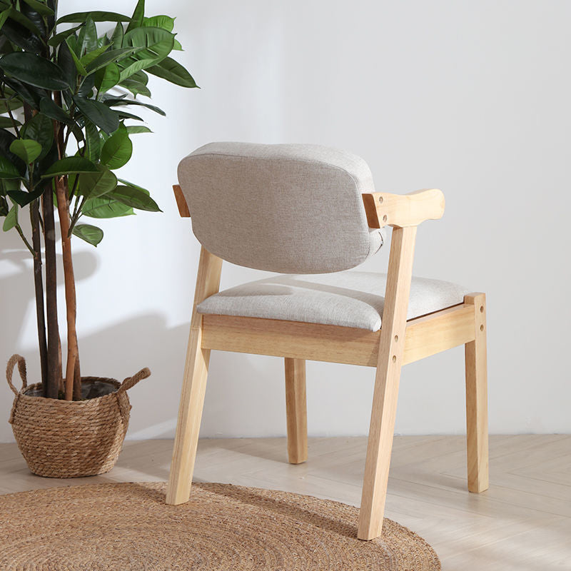 Silla de comedor de madera sólida silla de brazo trasero de estilo moderno para comedor