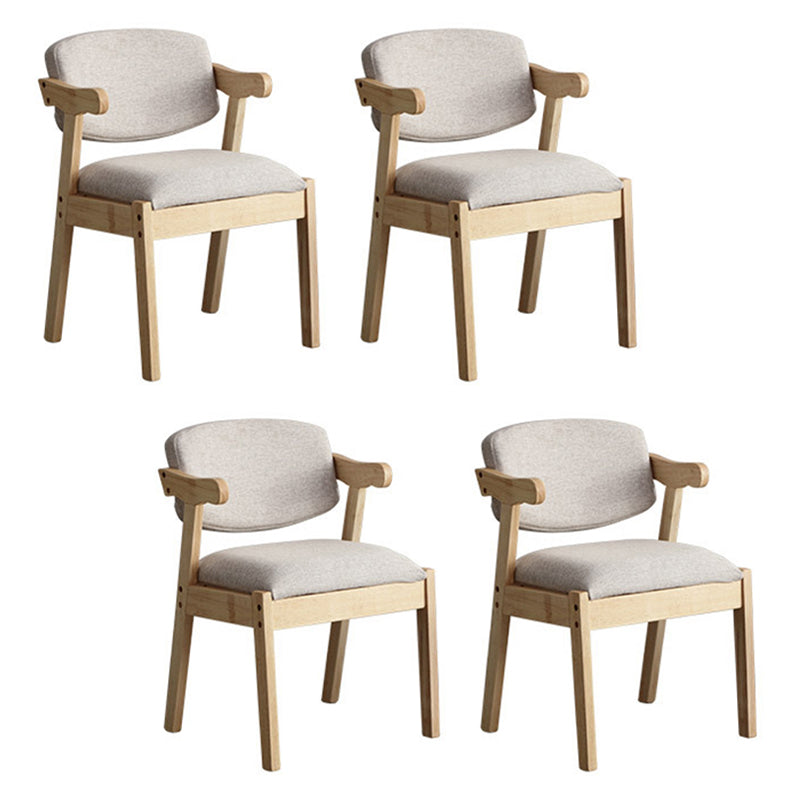 Silla de comedor de madera sólida silla de brazo trasero de estilo moderno para comedor