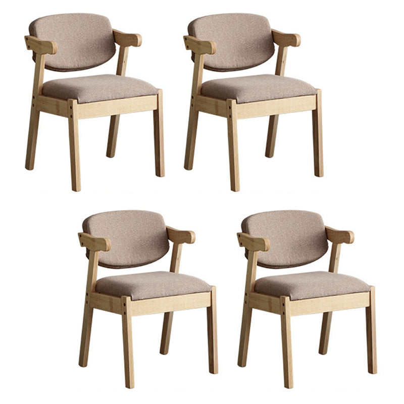 Silla de comedor de madera sólida silla de brazo trasero de estilo moderno para comedor