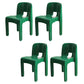 Modern Plastic Side Chair Open Back Armless Chair for Dining Room Green 4 Piece Set Clearhalo 'Dining Chairs' 'Dining Tables & Seating' 'dining_chair' 'furn' 'furn_dining_chair' 'Furniture' 'Kitchen & Dining Furniture' 6869022
