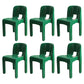 Modern Plastic Side Chair Open Back Armless Chair for Dining Room Green 6 Piece Set Clearhalo 'Dining Chairs' 'Dining Tables & Seating' 'dining_chair' 'furn' 'furn_dining_chair' 'Furniture' 'Kitchen & Dining Furniture' 6869026
